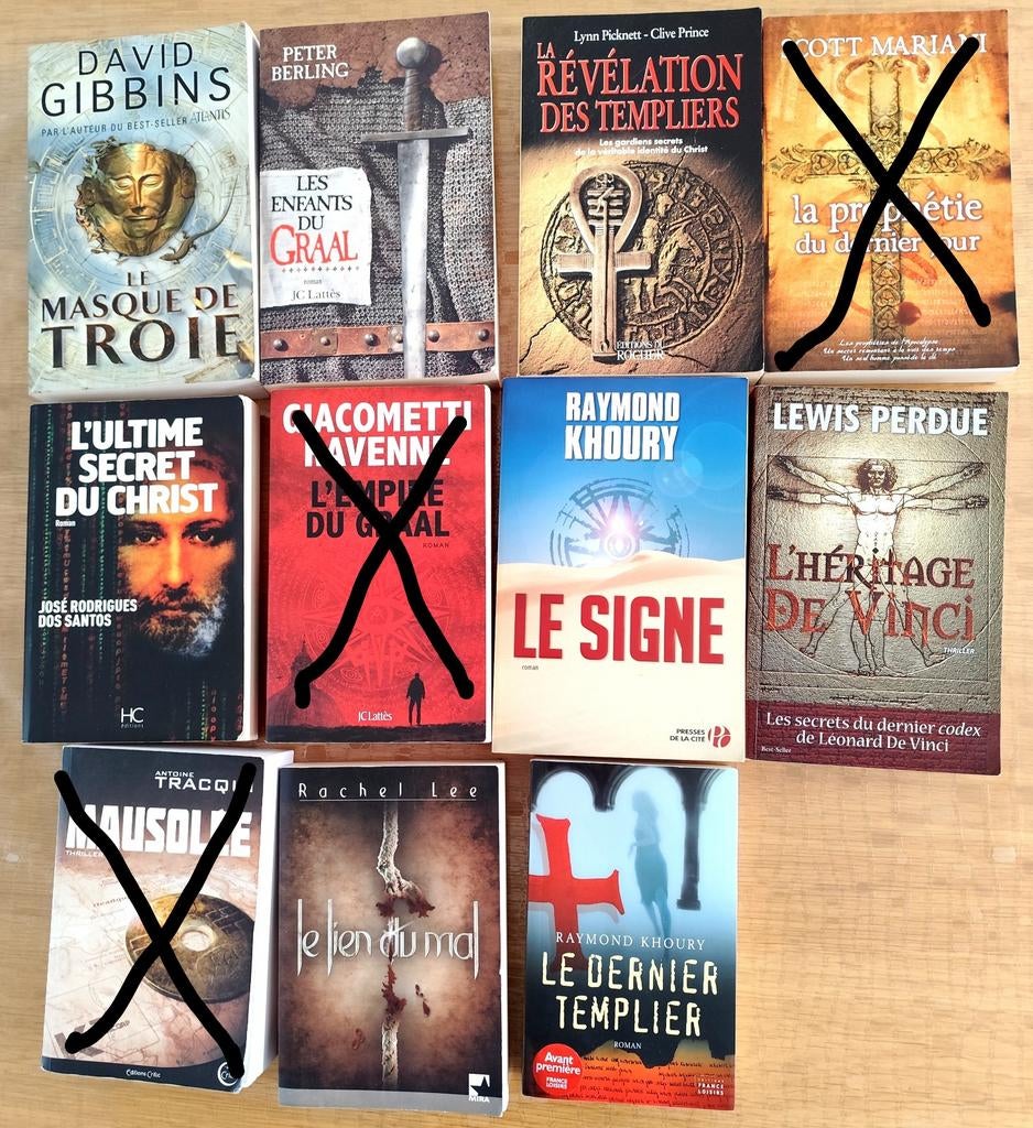 Lot de livres grands formats : Thrillers, ésotérique, Livres, Enlèvement ou Envoi, Utilisé, Europe autre
