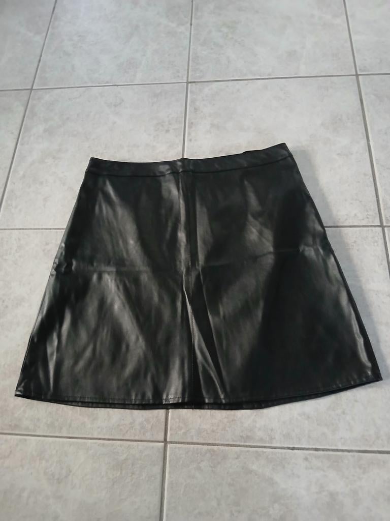 Zwarte leren rok atmosphere, Kleding | Dames, Rokken, Maat 38/40 (M), Atmosphere, Zwart, Nieuw