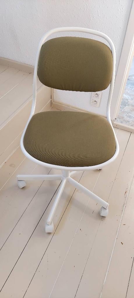 Chaise de bureau ikea, Maison & Meubles, Enlèvement, Utilisé, Blanc, Chaise de bureau
