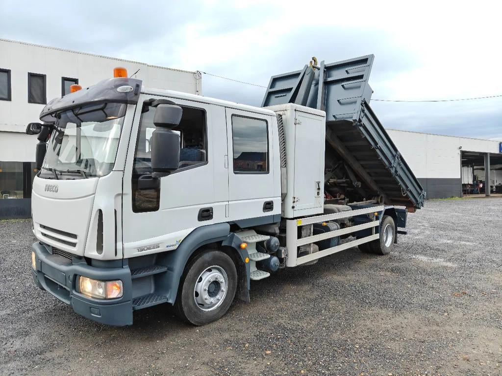 Iveco EuroCargo 130 E25 Doka / 7Pl. Container (bj 2010), Auto's, Euro 5, Achterwielaandrijving, Iveco, Wit