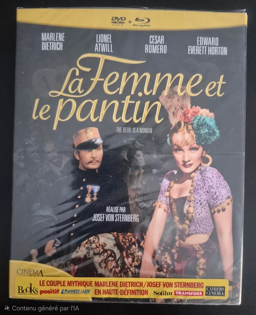 Blu-ray + dvd De vrouw en de pop (Marlene Dietrich,...), Ophalen of Verzenden