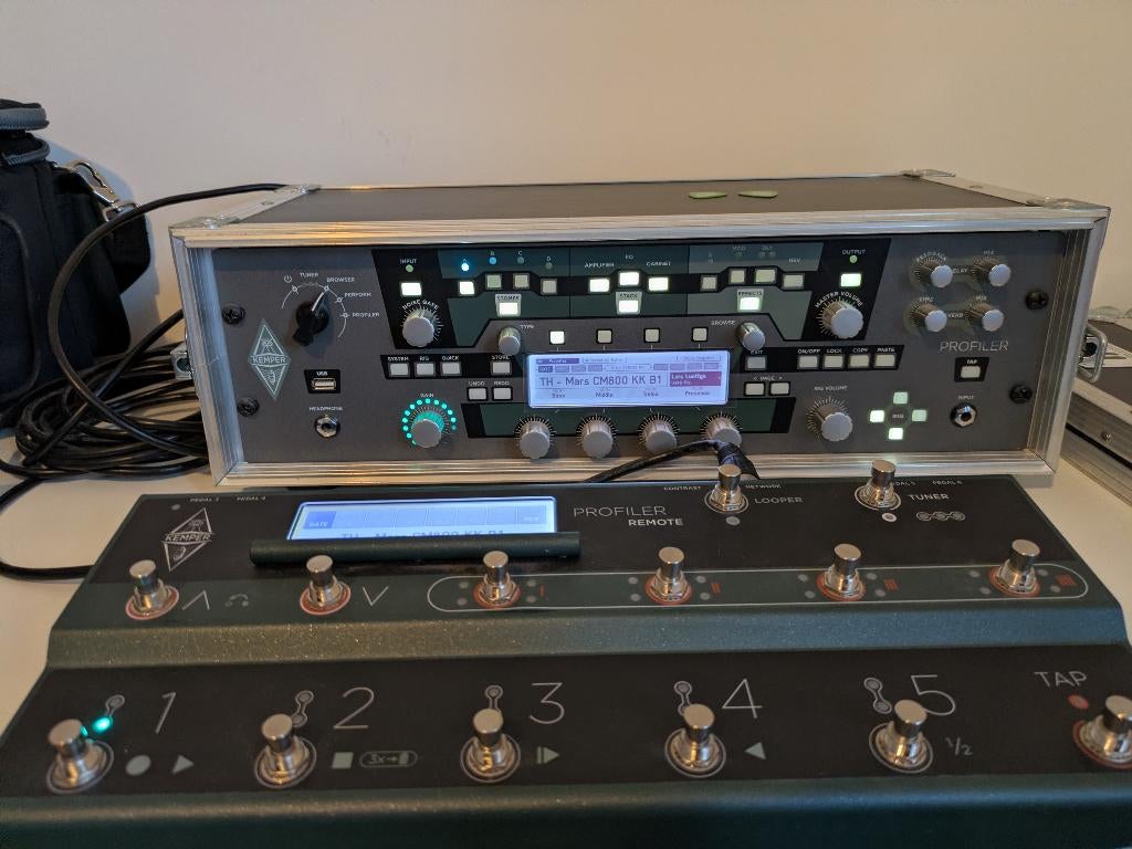 Kemper Profiler Rack + Remote + Expression pedal, Ophalen of Verzenden, Zo goed als nieuw, Gitaar, 100 watt of meer