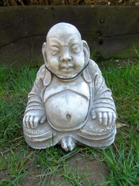 gepatineerde stenen boeddha, 10 euro!!!, Tuin en Terras, Ophalen, Steen, Boeddhabeeld