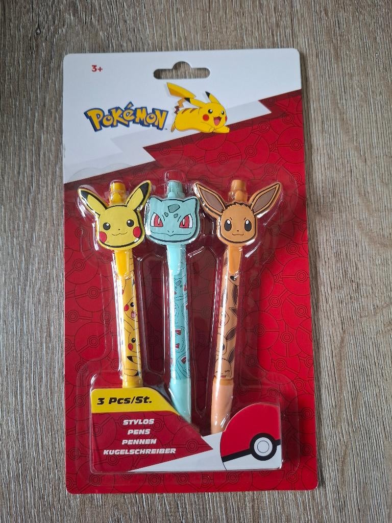 Pokemon - 3 Pennen - Nieuw, Ophalen of Verzenden, Nieuw