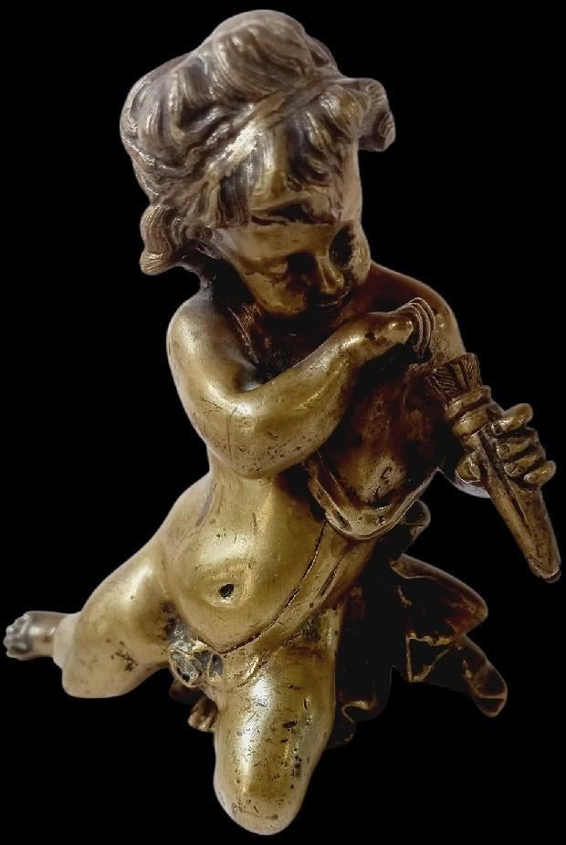 bronzen engeltje., Antiek en Kunst, Ophalen of Verzenden, Brons, Beeld, Religie