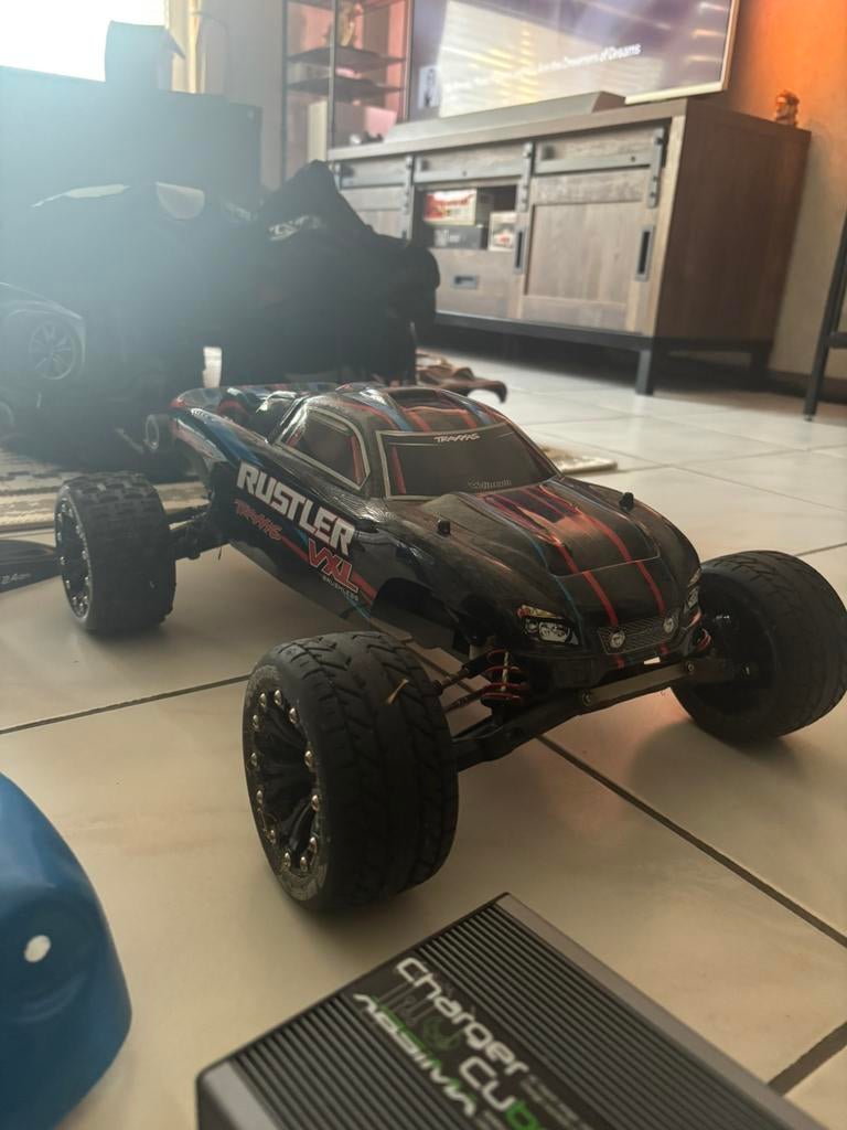 RC Raceauto met veel opties Rustler VXL 2WD, Hobby en Vrije tijd, Ophalen, Gebruikt, Overige schalen, Elektro