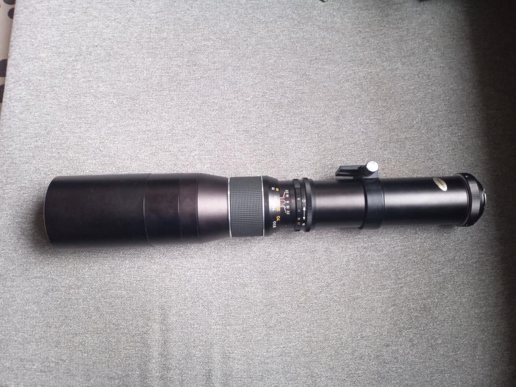 Pentor 500mm f8 T mount met Minolta MD adapter., Enlèvement