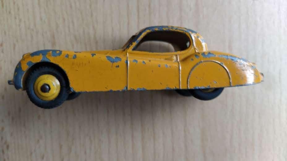 DINKY TOYS ENGLAND, JAGUAR N 157, JAUNE, Enlèvement ou Envoi, Utilisé, Voiture, Dinky Toys