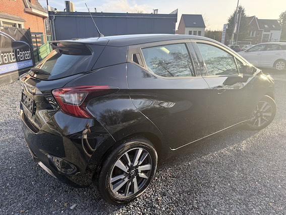 Nissan Micra 1.0i, 2018, 83.000km, Airco, CarPlay + 12m Gara, Auto's, Nissan, Zwart, Zwart, Onderhoudsboekje, ABS