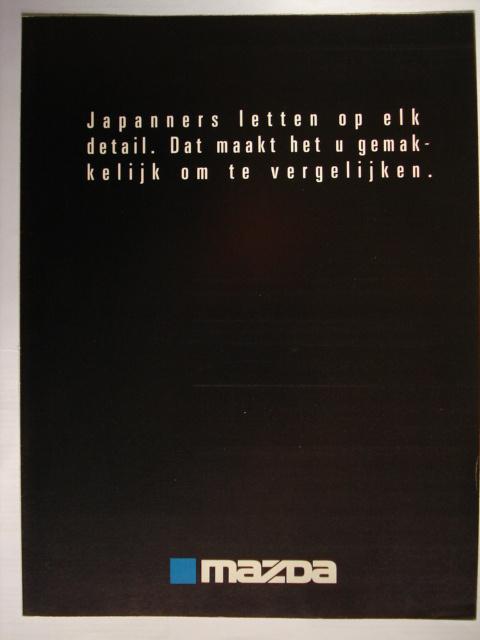 Mazda gamma 1990 Brochure Catalogue Prospekt, Boeken, Auto's | Folders en Tijdschriften, Verzenden, Gelezen, Mazda