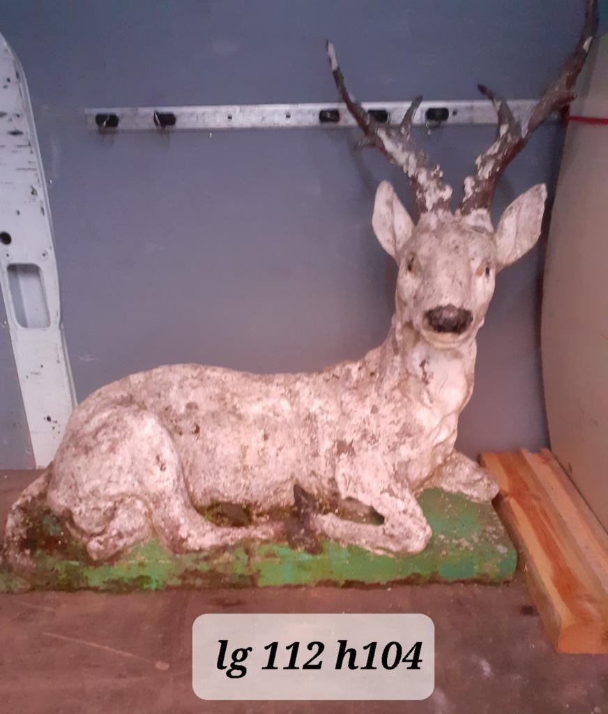 Très grand cerf beton deco jardin architecture, Enlèvement