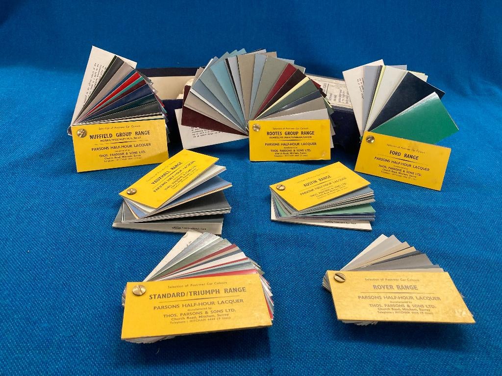 AUTOLAK VERF STALEN ( 1946-55) VOOR BRITSE KLASSIEKERS, Ophalen of Verzenden, Zo goed als nieuw