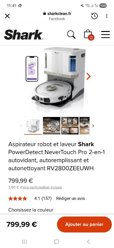 aspirateur laveur shark, Electroménager, Aspirateurs, Neuf, Aspirateur, Réservoir, Enlèvement