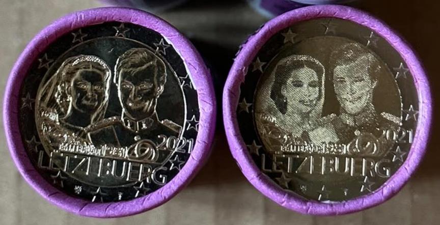 Luxemburg 2 euro rollen 2021 Groothertog Jean, Ophalen of Verzenden, Luxemburg, 2 euro, Setje