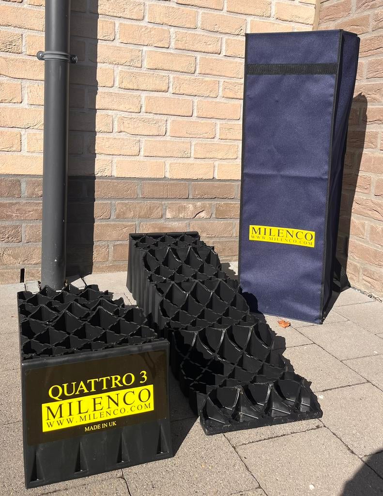 Milenco quattro oprijblokken, Caravans en Kamperen, Mobilhome-accessoires, Ophalen, Zo goed als nieuw