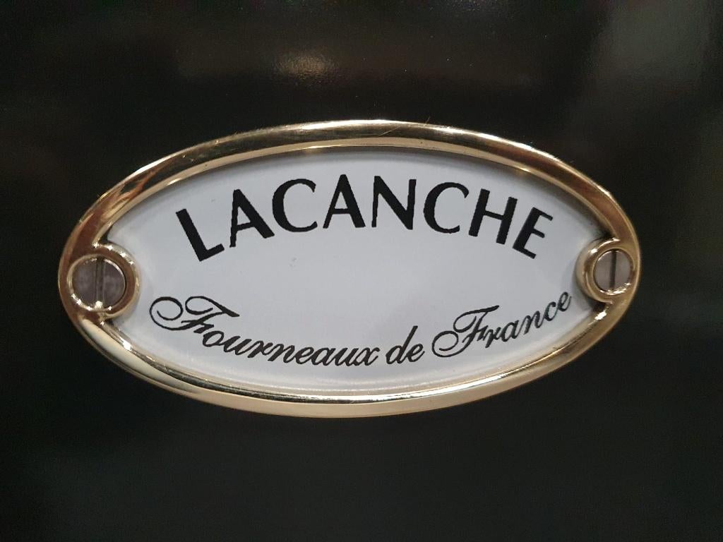 Luxe Lacanche Fornuis 110cm zwart messing 2 ovens teppan yak, Gaz, Classe énergétique A ou plus économe, Comme neuf, Enlèvement