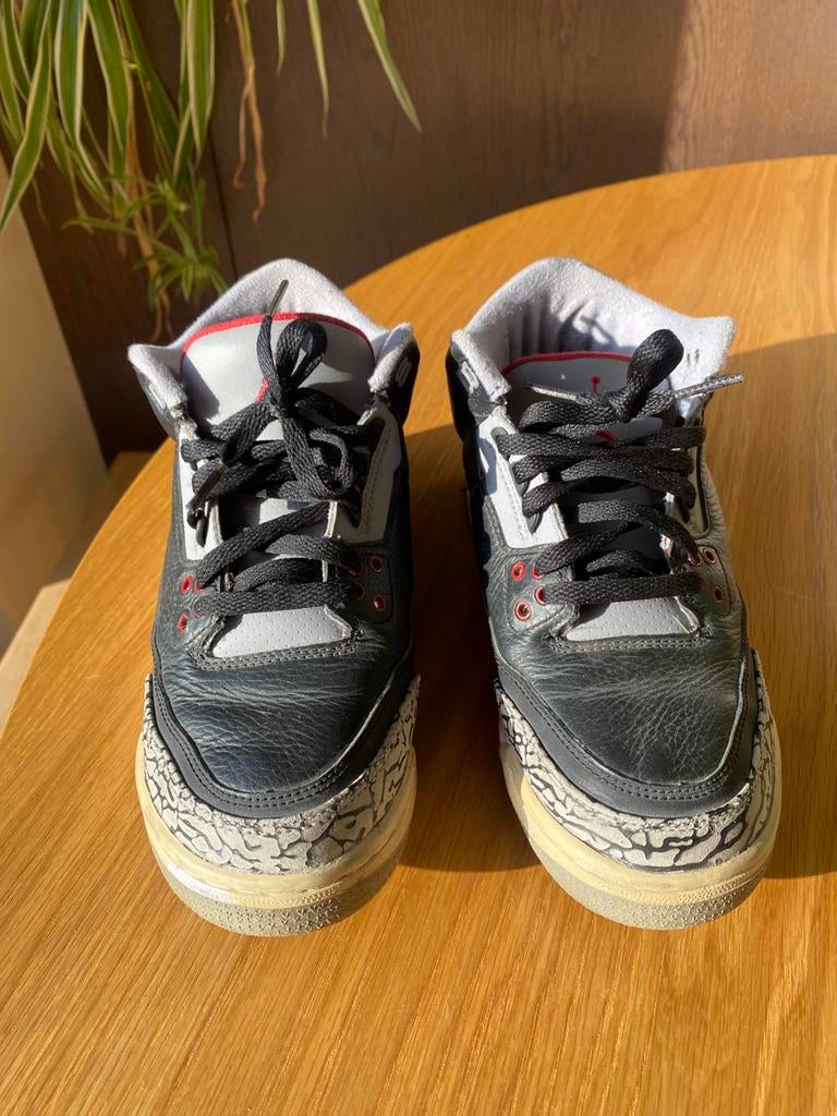 Jordan 3 Retro OG Black Cement 2024, maat 38, Kleding | Dames, Schoenen, Ophalen, Zo goed als nieuw