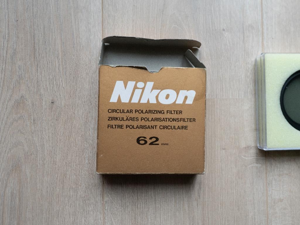 filtre antipollution Nikon 62 mm, TV, Hi-fi & Vidéo, Photo | Filtres, Enlèvement ou Envoi, Comme neuf, Filtre polarisant, 60 à 70 mm