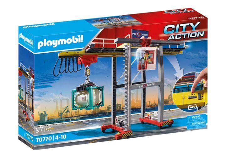 Playmobil Portaalkraan met container., Enlèvement ou Envoi, Neuf, Ensemble complet