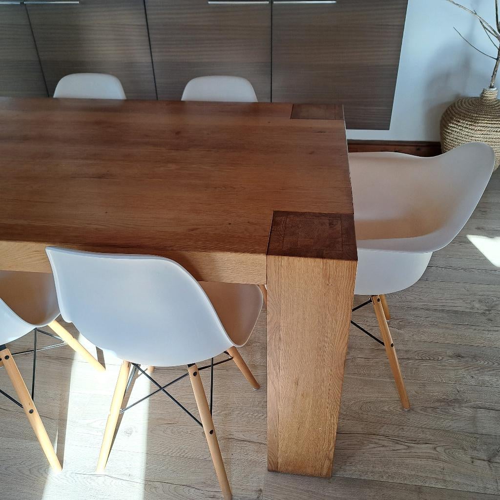 design eetkamerstoelen Vitra, Huis en Inrichting, Stoelen, Modern design, Gebruikt, Wit, Vijf, Zes of meer stoelen