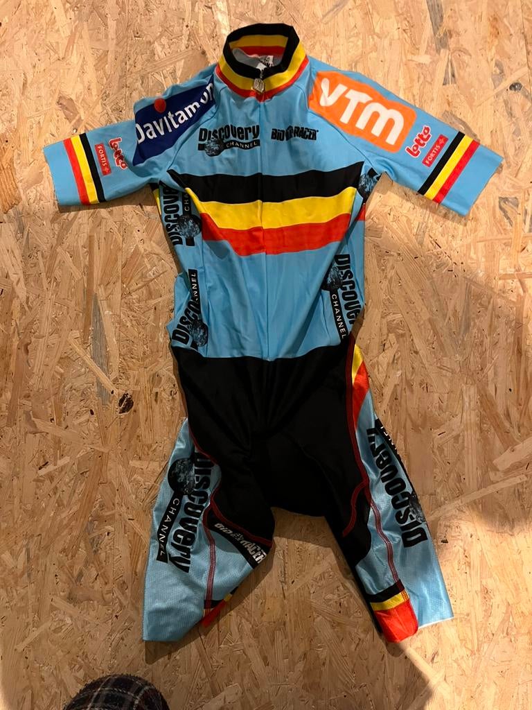 Originele snelpak stijn devolder discovery channel, Fietsen en Brommers, Fietsaccessoires | Fietskleding, Ophalen of Verzenden