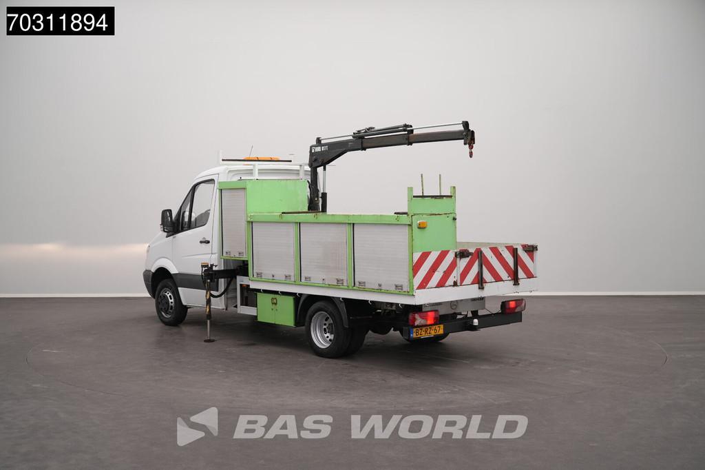 Mercedes Sprinter 510 CDI Kraanwagen Dubbellucht HIAB 071T-2, Auto's, Bestelwagens en Lichte vracht, 3390 kg, Euro 5, Stof, Gebruikt