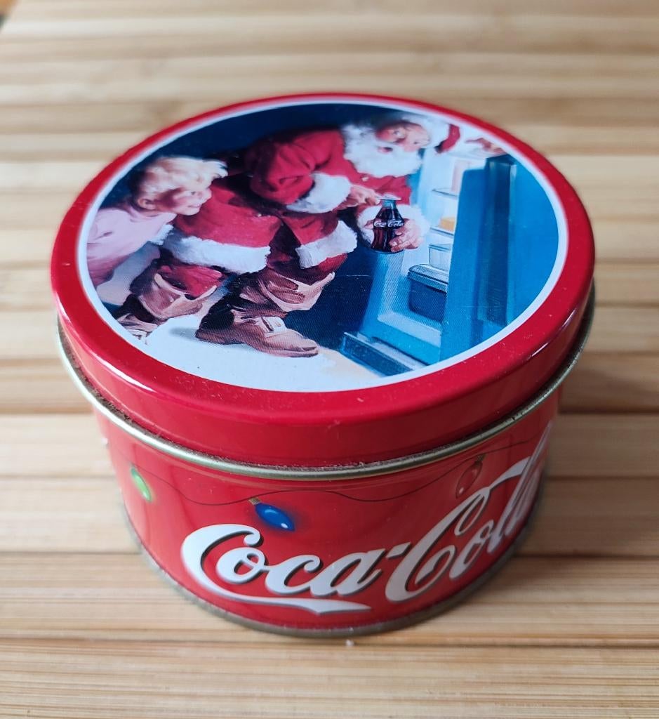 Boite coca cola bougie Noël métal, Collections, Enlèvement, Utilisé, Autres marques
