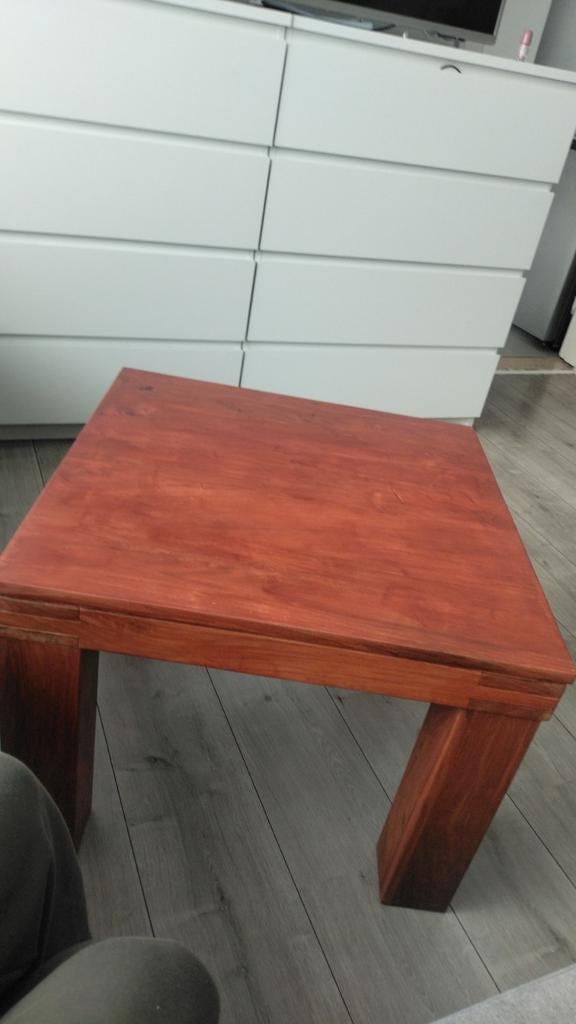 Salontafel/bijzettafel teak van henders en hazel, Enlèvement