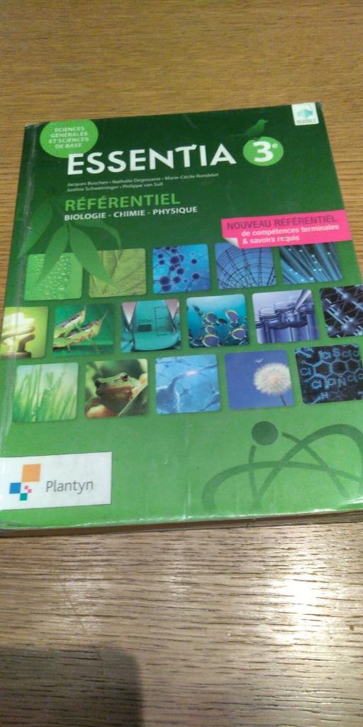 Essentia 3è, Enlèvement, Utilisé, Secondaire, Biologie