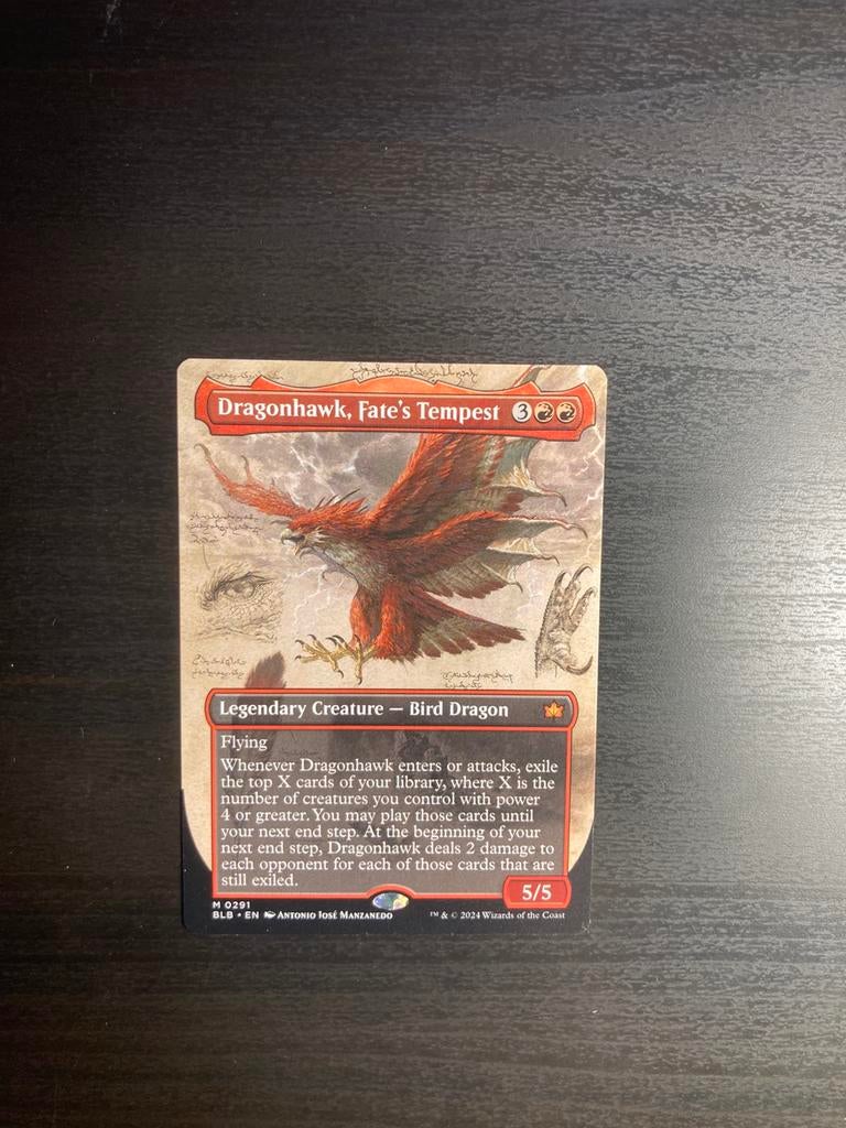 Magic the gathering Dragonhawk, Fate’s Tempers, Ophalen of Verzenden, Nieuw, Losse kaart