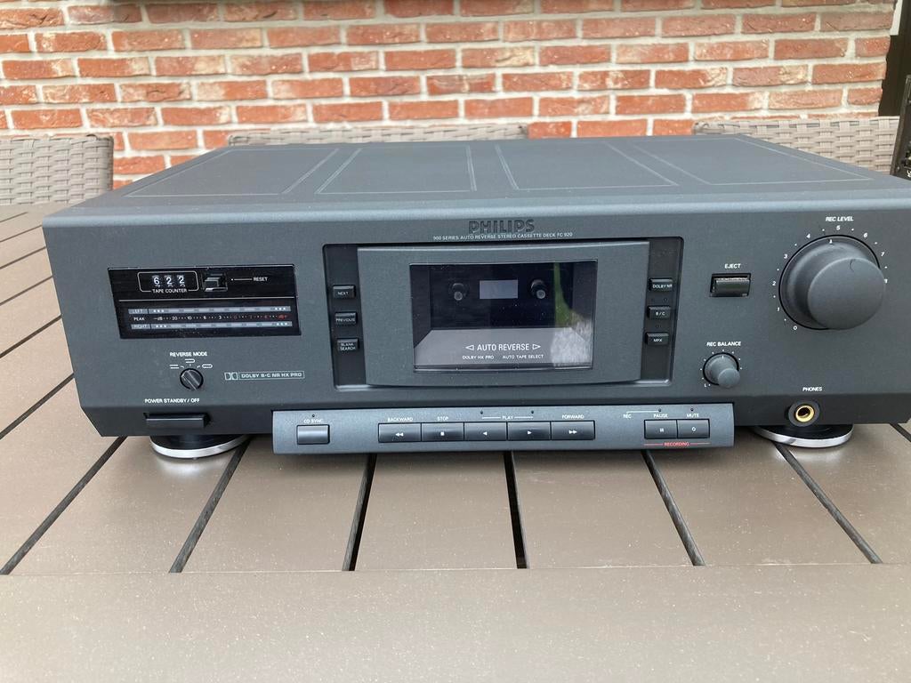Cassettedeck Philips, Audio, Tv en Foto, Cassettedecks, Ophalen, Enkel, Philips, Tiptoetsen