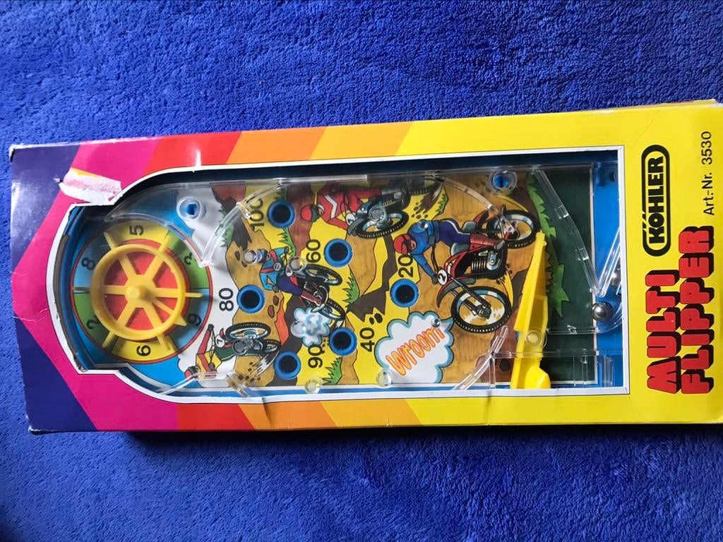 Mini flipper moto-cross mécanique vintage, Utilisé, Garçon ou Fille