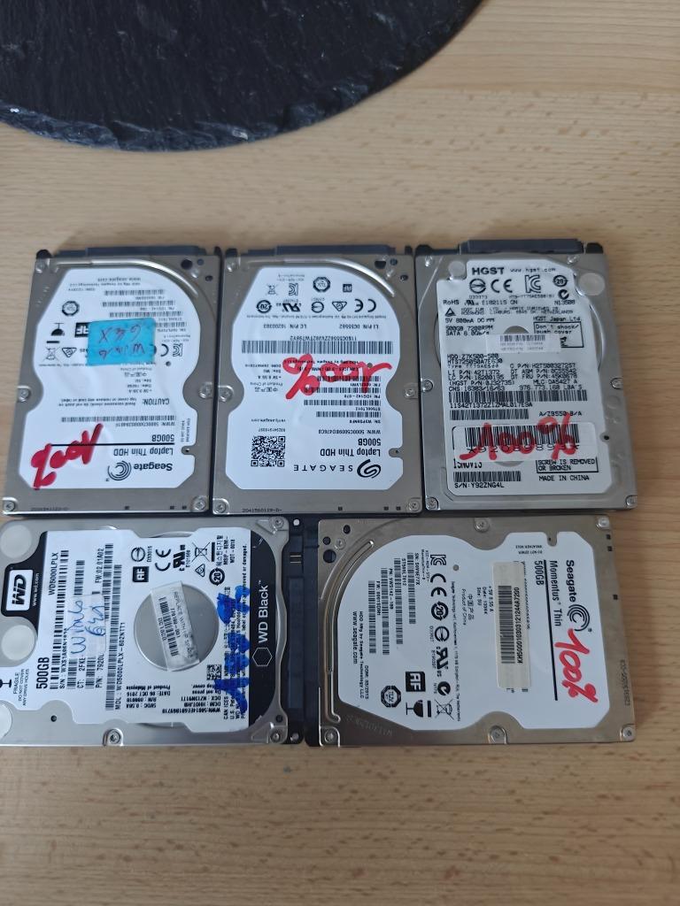 Lot de 5 hdd, Computers en Software, Harde schijven, Intern, Diverses, Ophalen of Verzenden, Zo goed als nieuw