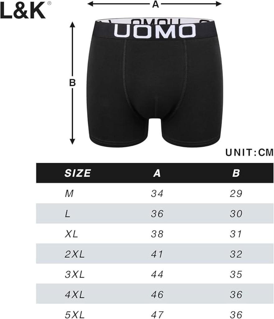 Lot de 10 boxers L&K LIVRAISON RAPIDE ET GRATUITE, Envoi, Noir, Boxer