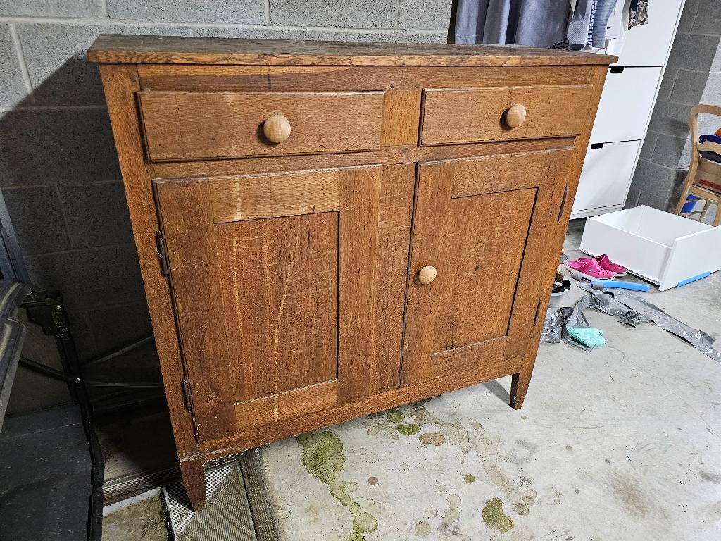 Buffet chêne ancien, Maison & Meubles, Armoires | Buffets, 25 à 50 cm, Avec tablette(s), Liégois - Pays de Herve, 100 à 150 cm