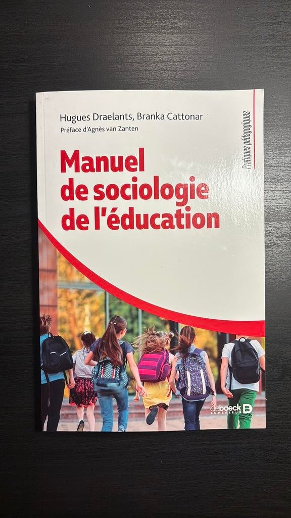 Manuel de sociologie de l’éducation, Livres, Enlèvement ou Envoi, Comme neuf, Autres niveaux, De boeck