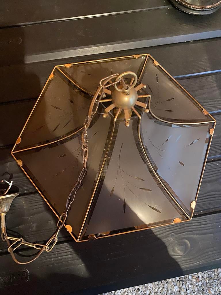 Vintage pagode hanglamp deco style jaren 60/70, Ophalen, Zo goed als nieuw