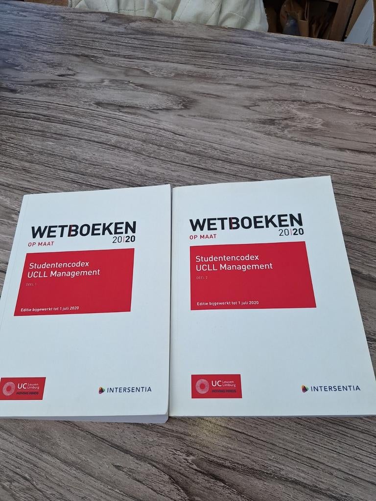 Studentencodex UCLL Management deel 1 en 2 jaar 2020, Ophalen of Verzenden, Zo goed als nieuw