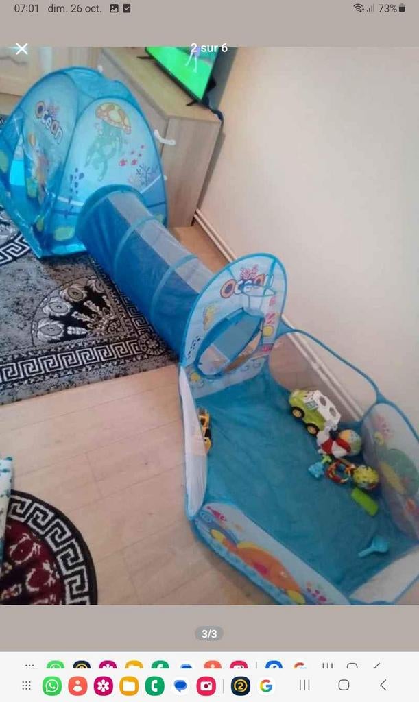 Magnifique tunel bebe enfant, Enlèvement ou Envoi, Comme neuf