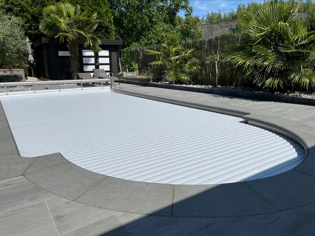 Volet hors-sol de 3x6 avec volet pvc couleur fabrication BE, Neuf, Couverture de piscine