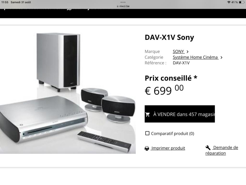 Système home cinéma, TV, Hi-fi & Vidéo, Ensembles home-cinéma, Comme neuf, Lecteur DVD, Système 2.1, 70 watts ou plus, Sony, Enlèvement ou Envoi