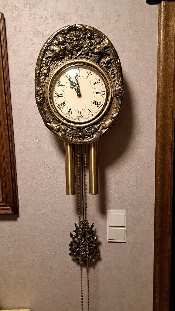 wandklok, Ophalen, Zo goed als nieuw, Analoog, Wandklok