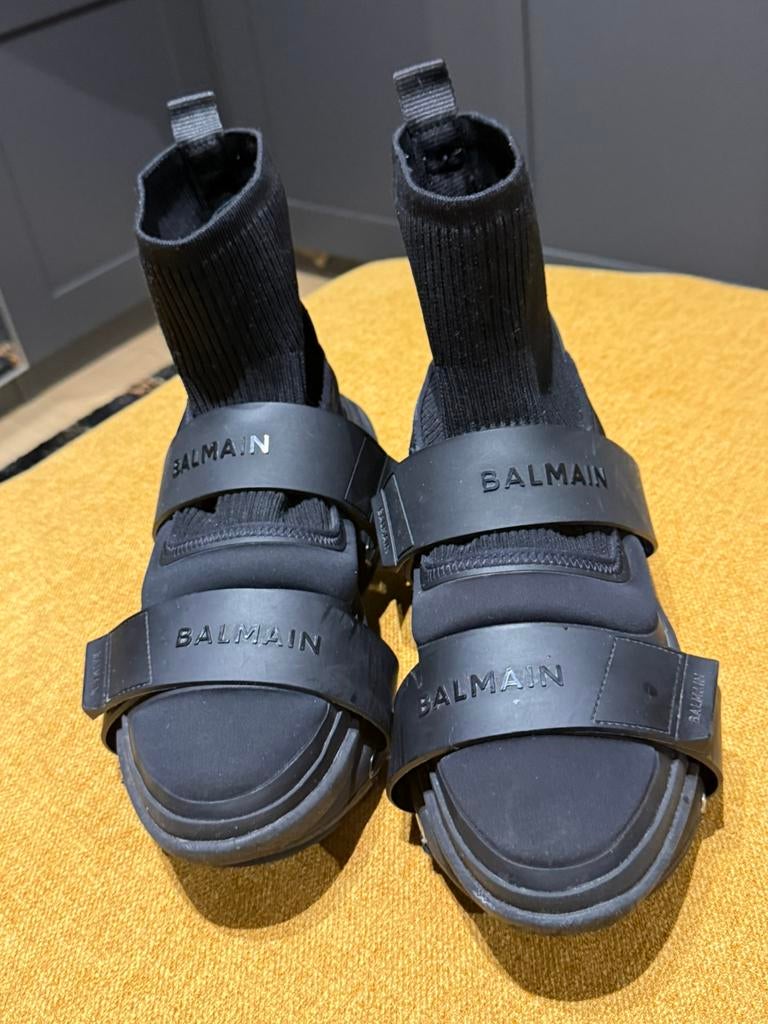 Baskets montantes balmain noirs, Enlèvement ou Envoi, Comme neuf, Baskets, Noir