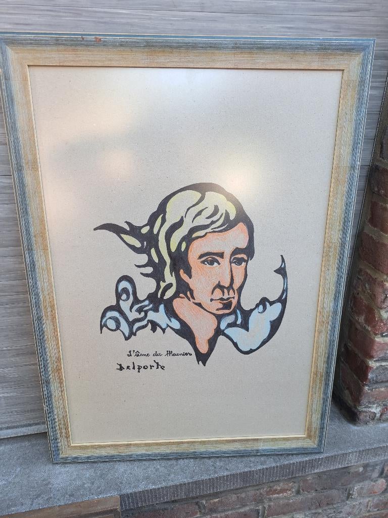 aquarelle l ame du meunier signe Charles Delporte, Antiquités & Art, Enlèvement ou Envoi