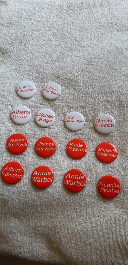 14 épingles, boutons artistiques. 2,5 cm, Antiquités & Art, Art | Objets design, Enlèvement ou Envoi