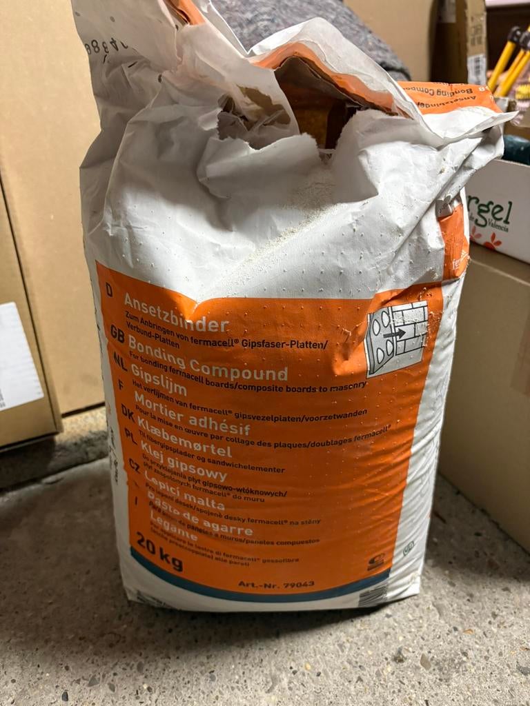 Mortier adhésif / Mortier colle Fermacell, Enlèvement, Utilisé