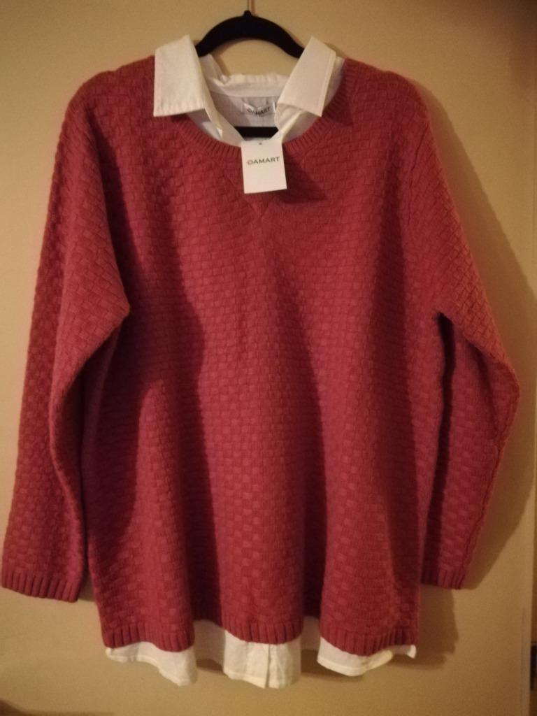 ROZE BEBREIDE BLOESE MAAT XL VAN DAMART (NIEUW), Maat 46/48 (XL) of groter, Nieuw, Ophalen of Verzenden, Roze