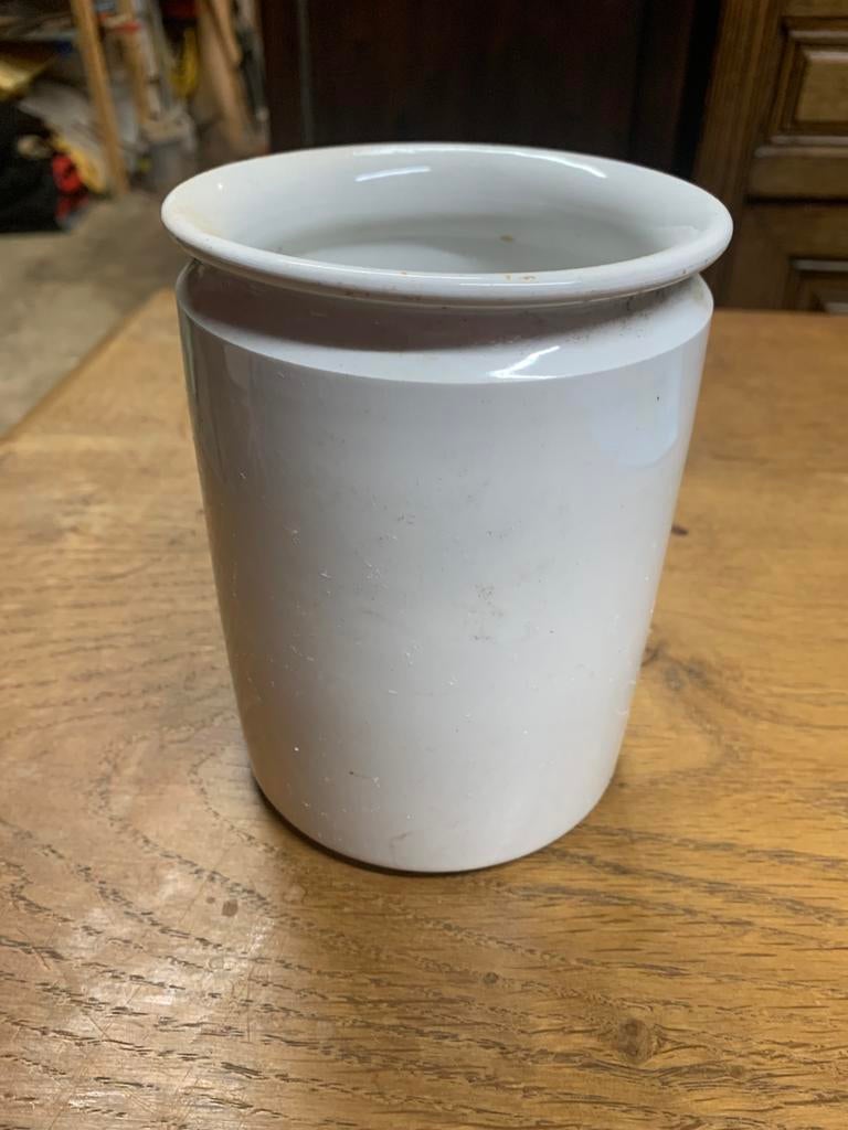 Oude apotheek pot  Villeroy& Bosch wit porseleinen, Verzamelen, Ophalen of Verzenden