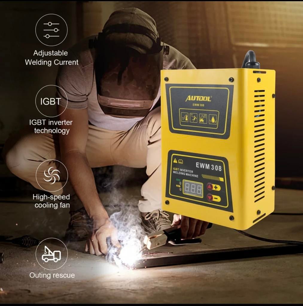 Autool EWM-308 lasapparaat DC Inverter ARC Welder, Doe-het-zelf en Bouw, Gereedschap | Lasapparaten, Zo goed als nieuw, Inverter