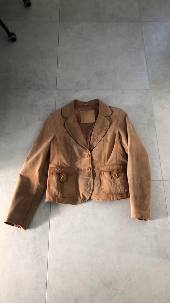 Suède jasje Camel 44, Kleding | Dames, Ophalen of Verzenden, Zo goed als nieuw, Maat 42/44 (L)